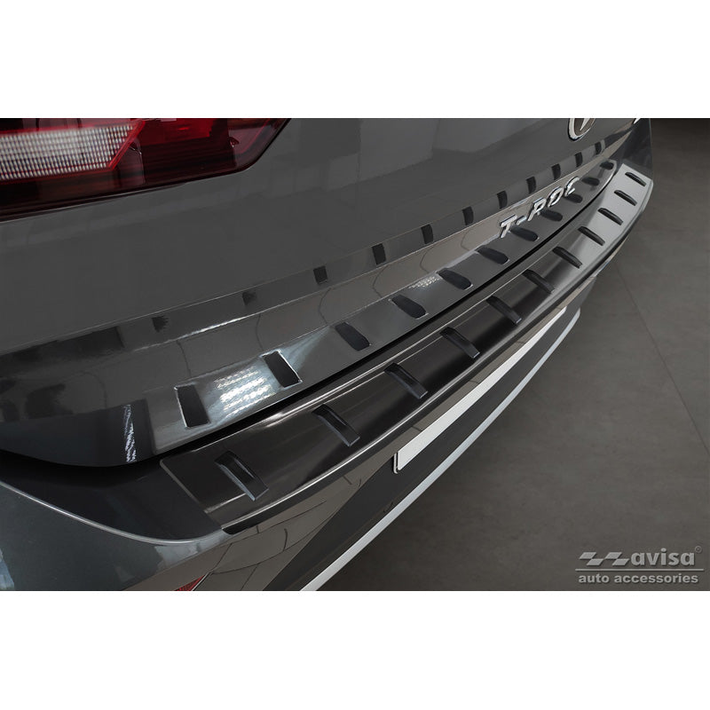 Avisa, Rear bumper protector, Black, Stainless steel, fits Volkswagen T-Roc & T-Roc Cabrio 2017-2022 & Facelift 2022- 'STRONG EDITION'