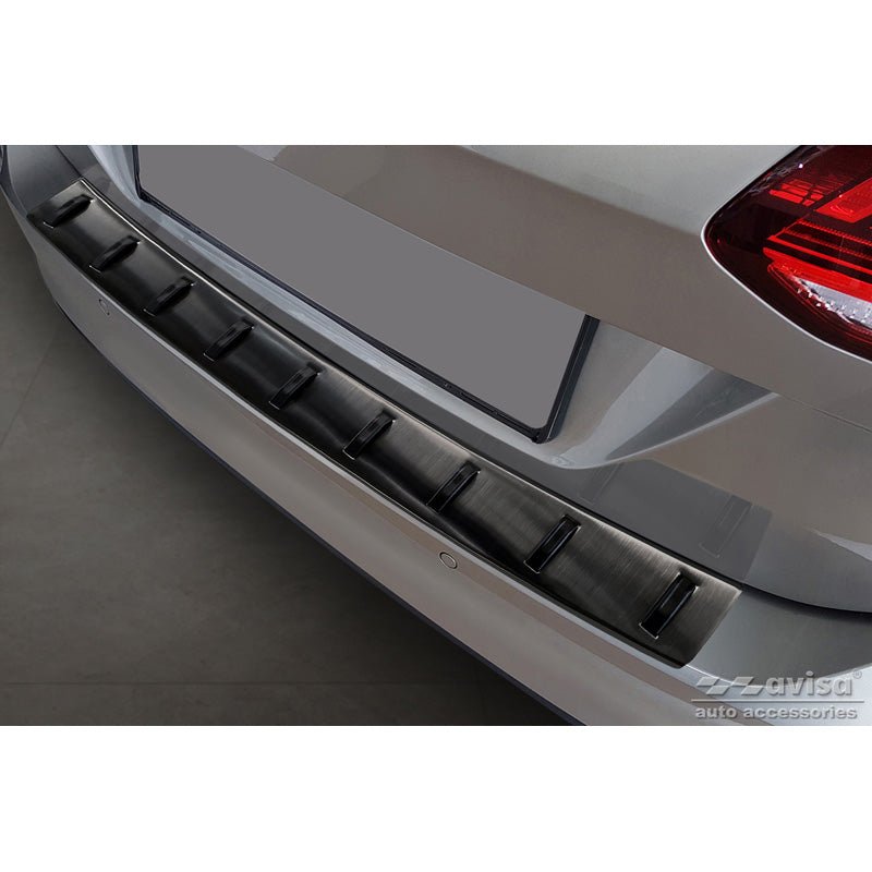 Avisa, achterbumperbeschermer, zwart, roestvrij staal, past op Volkswagen Golf VII Variant incl. Alltrack 2012-2017 'STRONG EDITION'