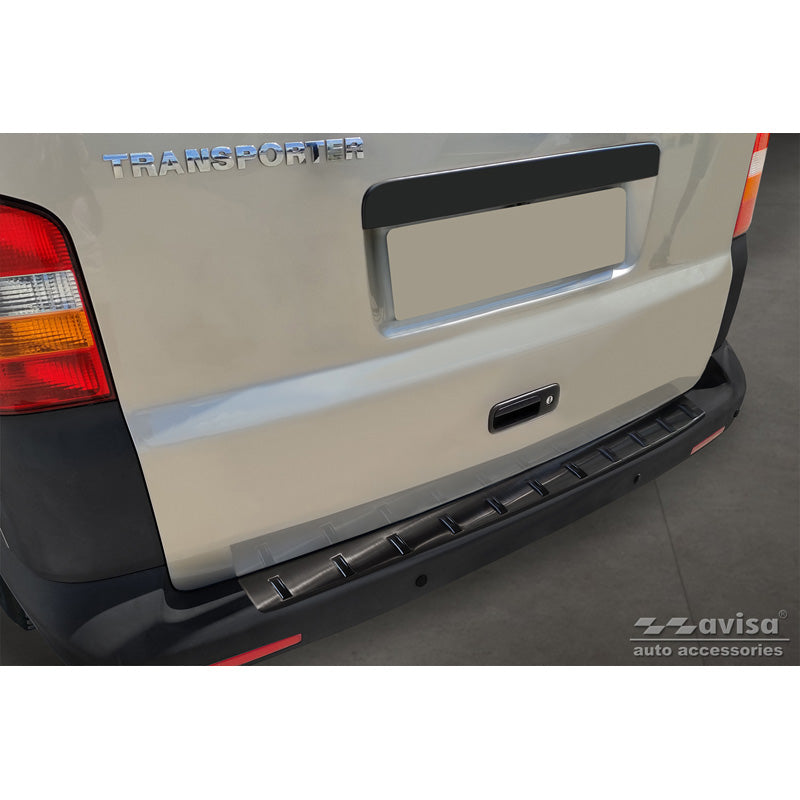 Avisa, protection de pare-chocs arrière, noir, acier inoxydable, convient à Volkswagen Transporter T5 2003-2015 incl. Multivan/Caravelle 'STRONG EDITION'