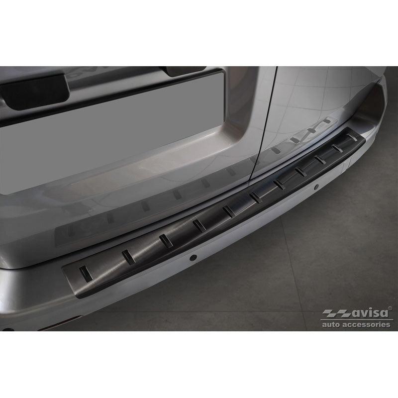 Avisa, Achterbumperbeschermer, Zwart, Roestvrij staal, past op Citroën Space Tourer & Jumpy 2016- / Peugeot Traveller & Expert 2016- / Toyota Proace Verso 2016- / Opel Vivaro & Zafira Life 2019- 'STRONG EDITION'