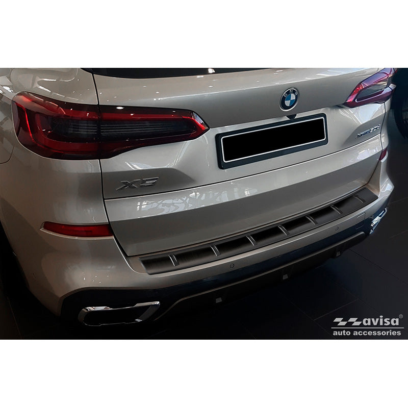 Avisa, Rear bumper protector, Black, Stainless steel, fits BMW X5 (G05) M-Sport 2018- 'STRONG EDITION'