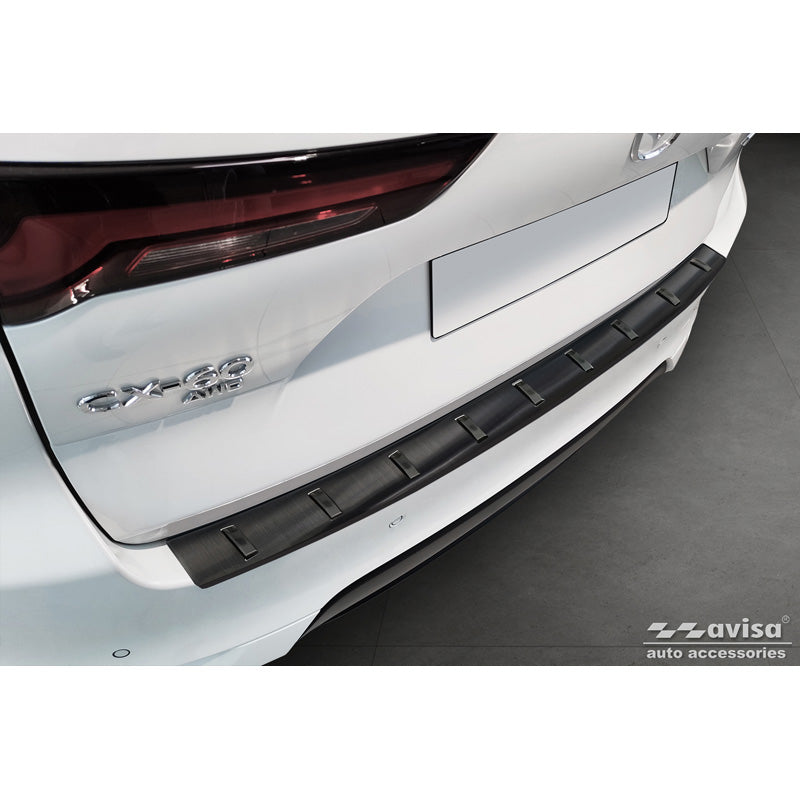 Avisa, Rear bumper protector, Black, Stainless steel, fits Mazda CX-60 (KH) 2022- 'STRONG EDITION'