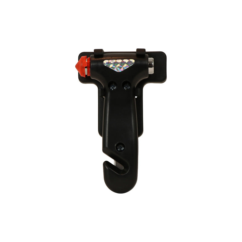 Carpoint, Emergency Hammer with Safety Scissors - Black - Reflective Sticker