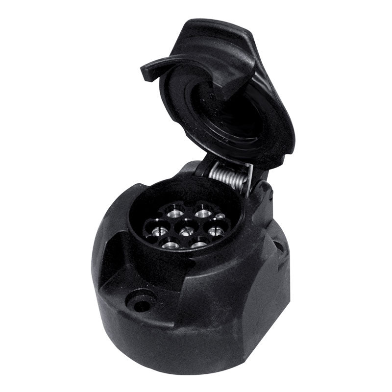 Carpoint, 7-Pole Trailer Plug - Plastic with Spring-Loaded Cover