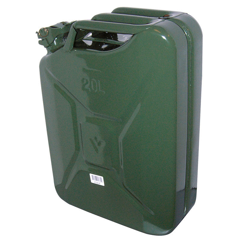 Carpoint, Fuel Can - 20L Green Metal - UN Approved