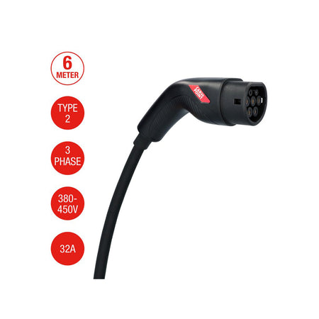 Carpoint, Electric Vehicle Charging Cable, Type2>2 32A 3-Phase, 6-meter