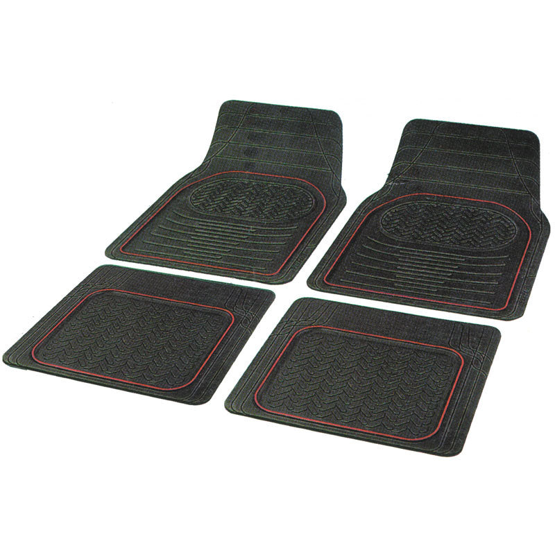 Carpoint, Universal Contour Rubber Mats - Premium Set of 4 pcs.