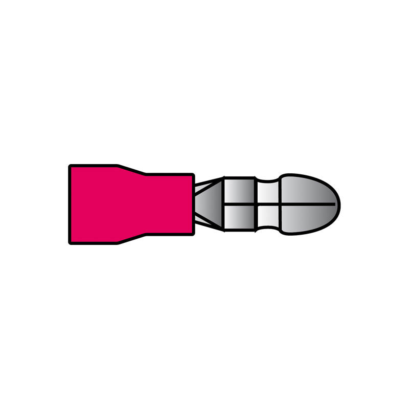 Carpoint Male Auto Bullet Terminals 547 Red 10-pieces