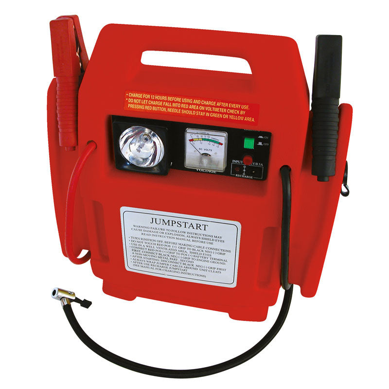 Carpoint, Jump Starter and Compressor 12V - 17AH with LED Light