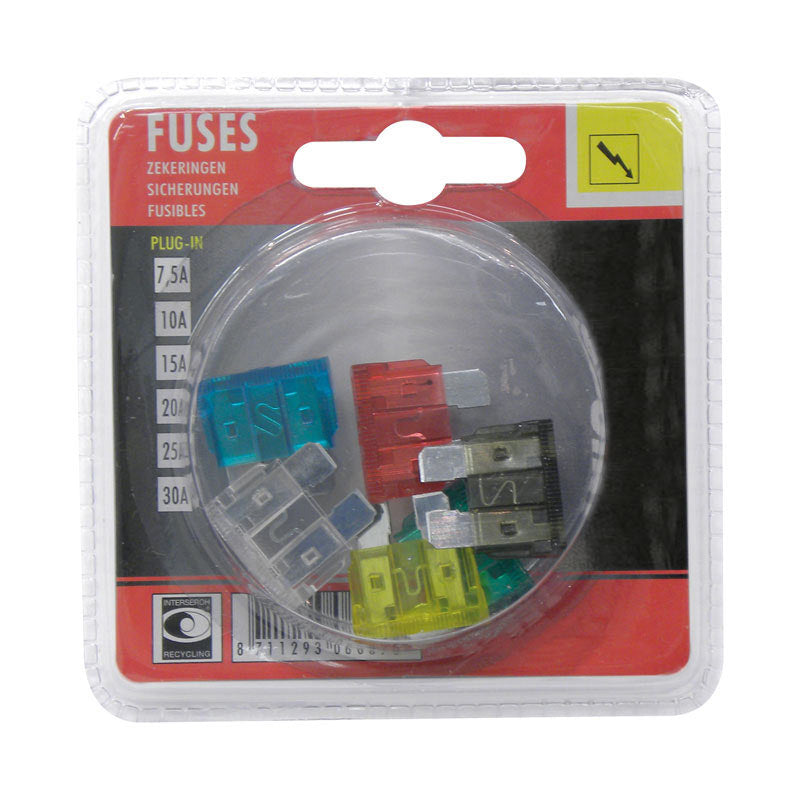 Carpoint, Kit de fusibles lame 7.5-30A - 6 pièces.