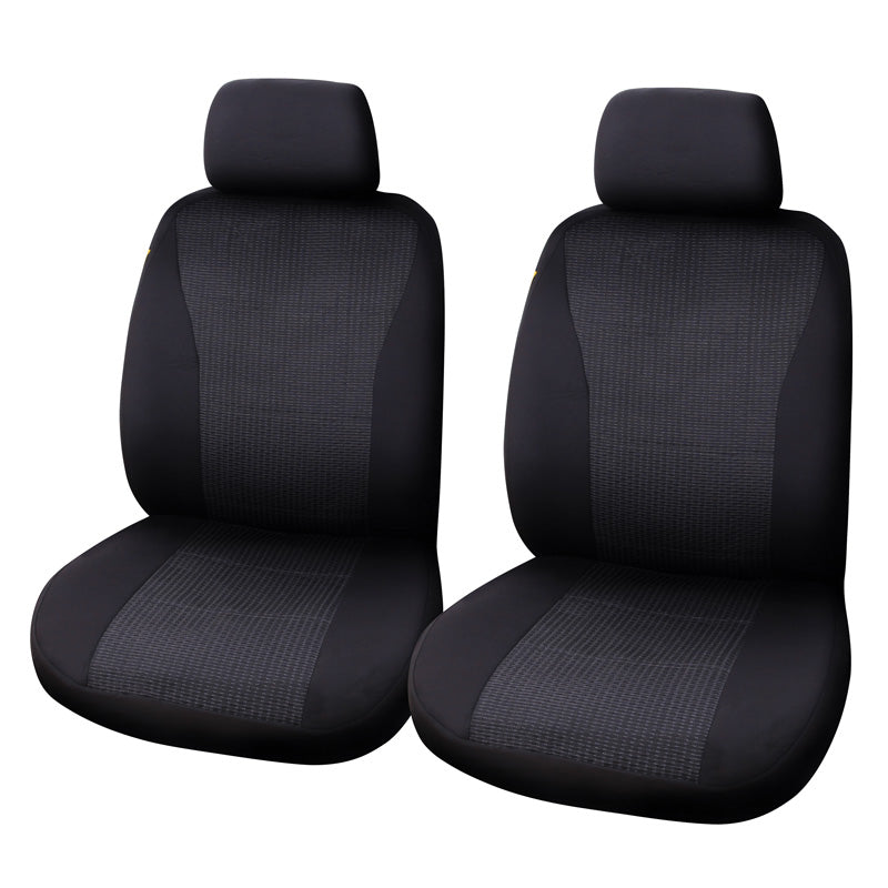 Carpoint, Kit universel de housses de siège - Noir/Gris - 4 pièces
