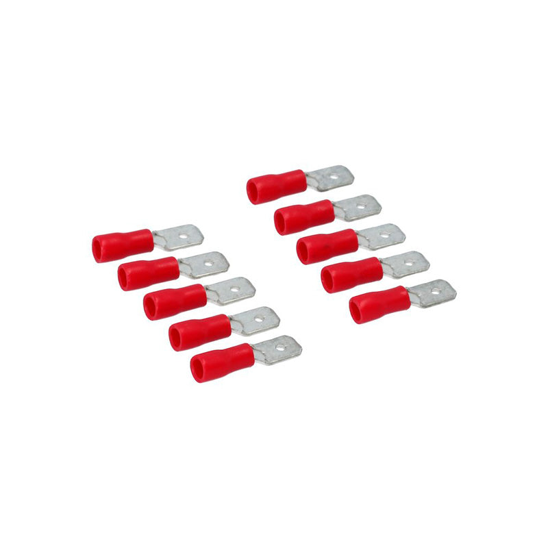 Carpoint, Male Push-On Terminals 540 - Red - 10 pcs. in Blister