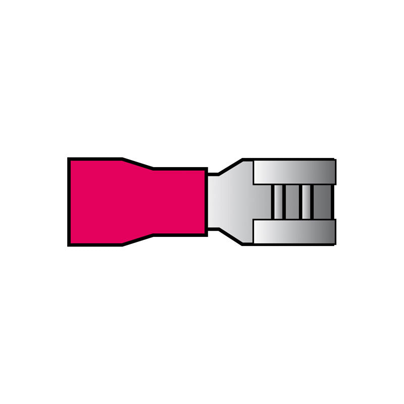 Carpoint Female Push-On Terminals 741 Red Blister 10-pieces
