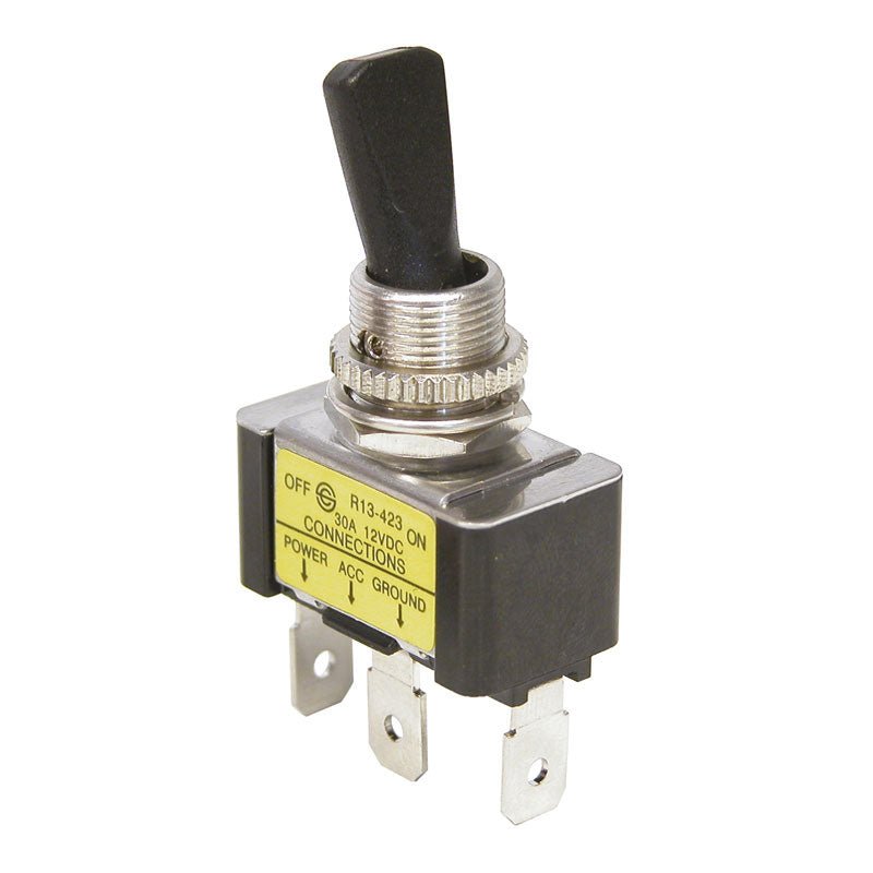 Carpoint, aan/uit-schakelaar - zwart/metaal - 12V, 20A