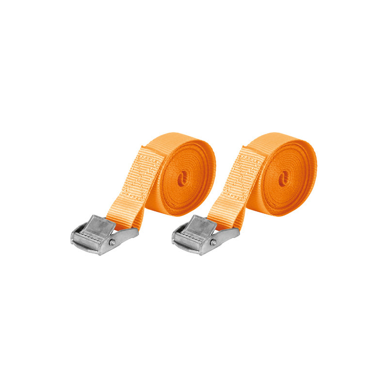 Carpoint, Sangles d'arrimage pour chargement - 2 x 2,5m - Résistance à la rupture 500kg