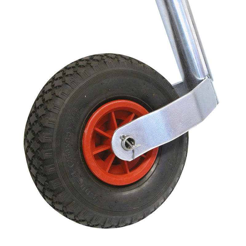 Carpoint, roue jockey de remorque Ø 48mm avec pneu pneumatique - revêtement zinc - 260x80mm