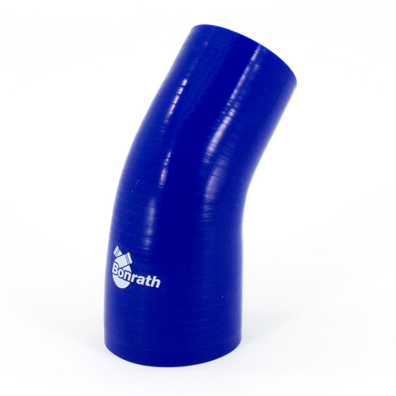 Bonrath, Silikonslang 45 graden bocht - lengte: 50mm - Ø102>76mm - blauw