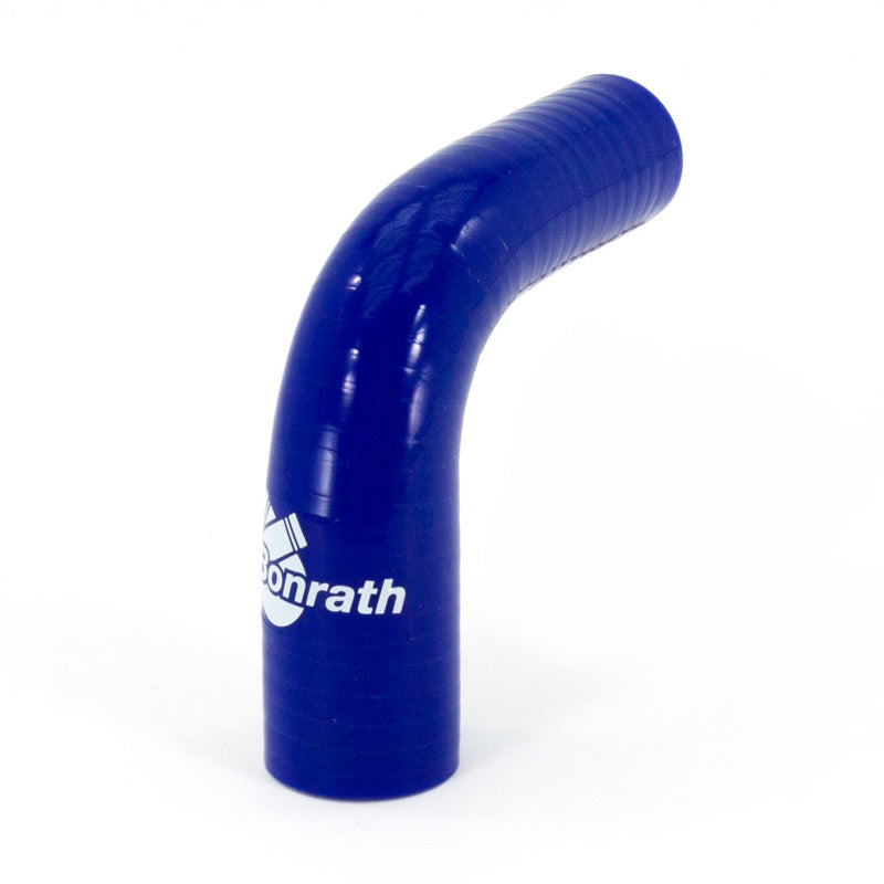 Bonrath, siliconen verloopslang - 90 graden elleboog - lengte: 50mm - Ø32>25mm - blauw
