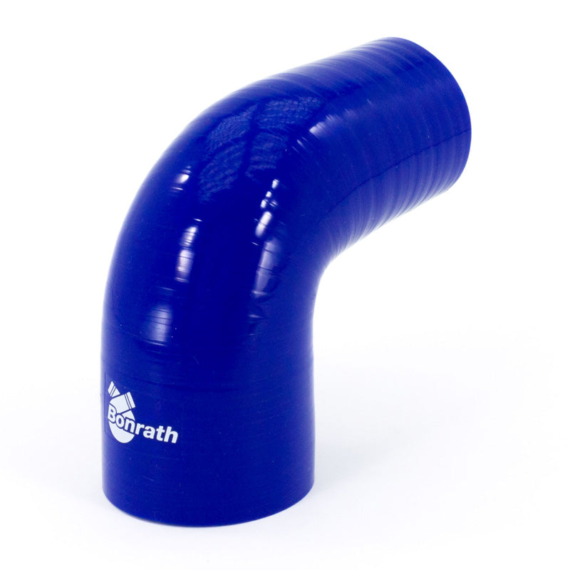 Bonrath, Silicone Hose Reducer 90 Degree Bend - 50mm - Ø45>38mm - Blue