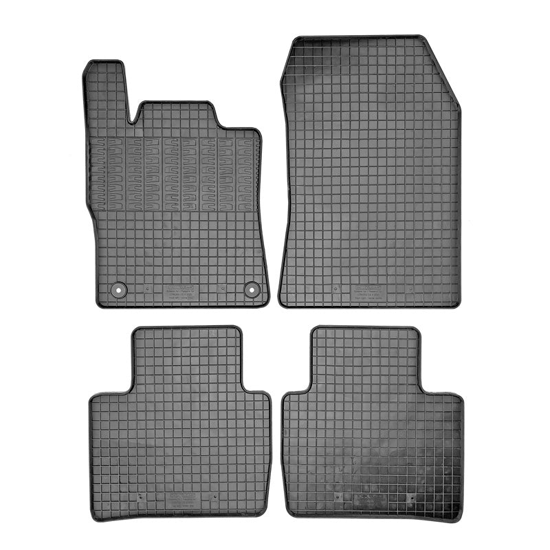 CIKCAR Rubber car mats set suitable for Citroën C5 X 2021- (4-pieces + fixing system)