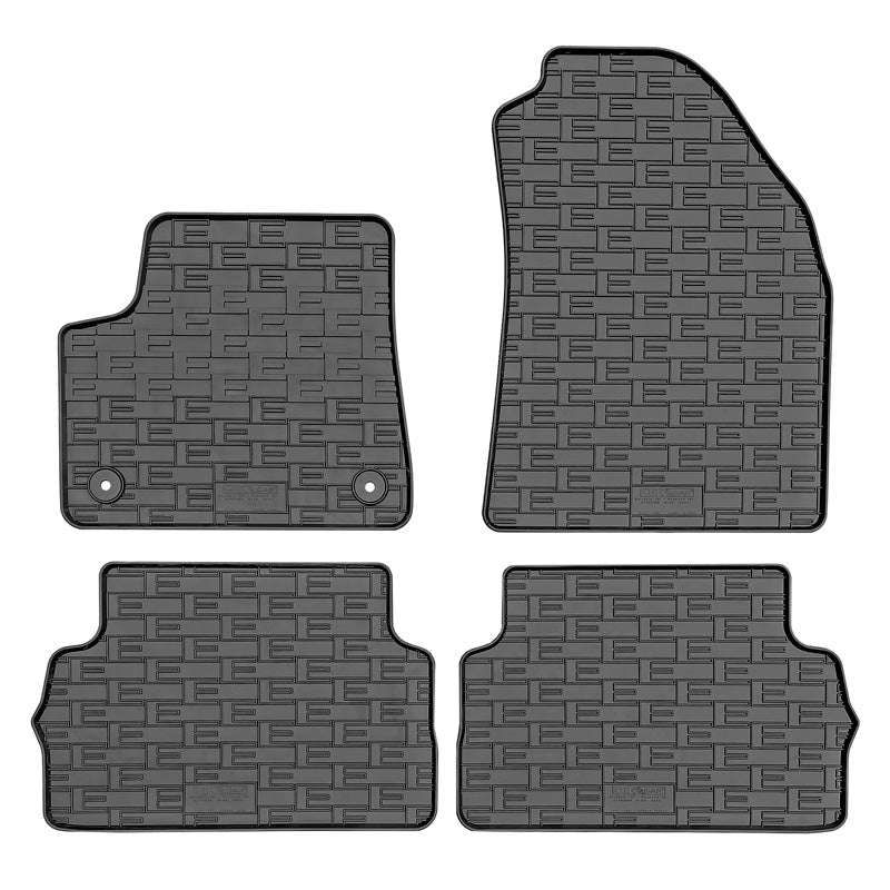 CIKCAR, Rubber Mats, Custom-fit, Fits Citroën e-C3 IV 2024-, 4 pieces with fastening system