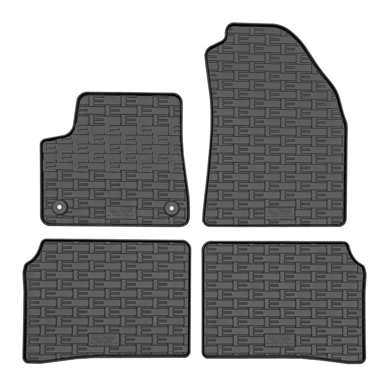 CIKCAR Rubber car mats set Fits Opel Frontera / Citroën C3 Aircross 2024- (EV) (4-pieces + fixing system)