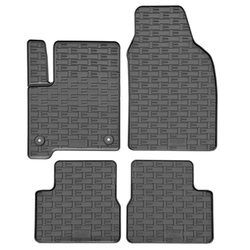 CIKCAR, Floor Mats, Rubber, Fits Fiat 500 Hybrid (2026-), 4 pcs + fastening system