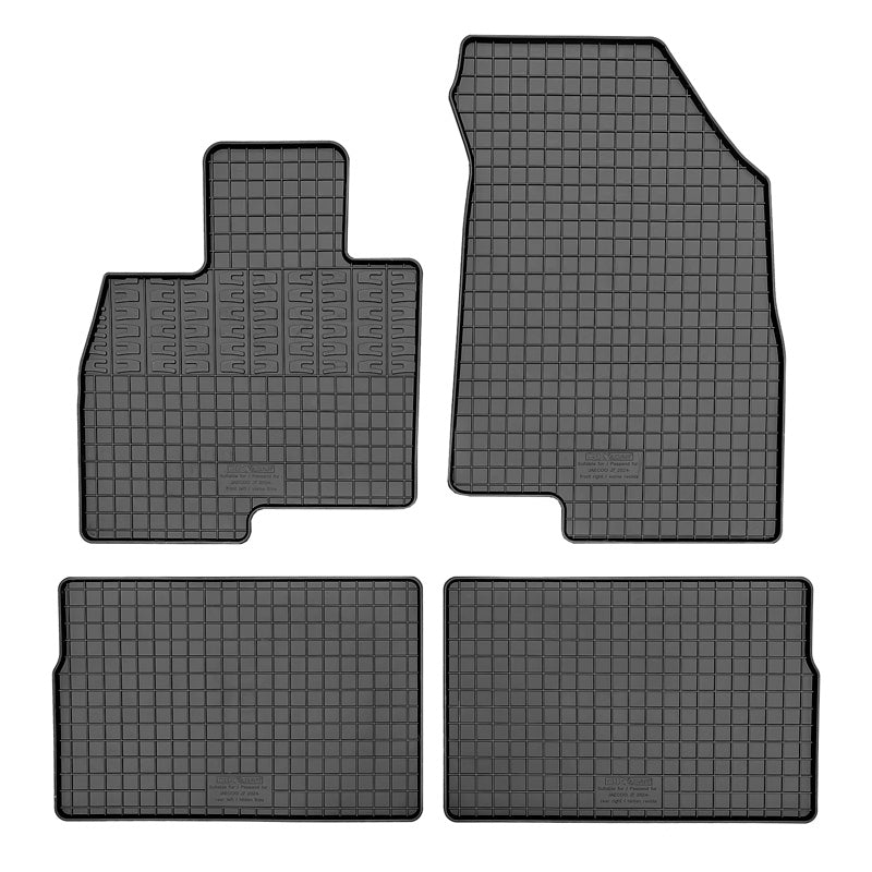 CIKCAR, Rubber Mats, Custom-fit design, Fits Jaecoo J7 2024-, 4 pieces with fastening system