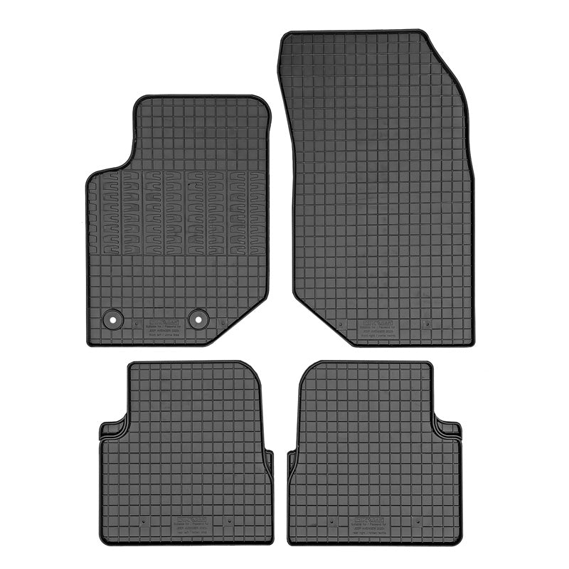 CIKCAR Rubber Floor Mats Fits Jeep Avenger (petrol) 2023- - 4-piece with fastening
