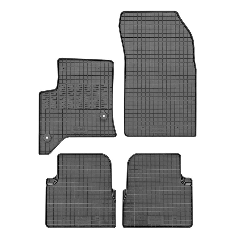 CIKCAR, Rubber mats, Fits Jeep Avenger (Hybrid) 2023-, Fiat 600 (Hybrid) 2023- & Alfa Romeo Junior (Hybrid) 2024-, 4 pieces with fastening system