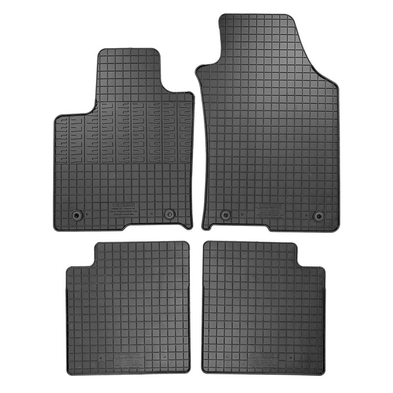 CIKCAR Rubber car mats set suitable for Lancia Ypsilon Hybrid 2020- (4-pieces + fixing system)