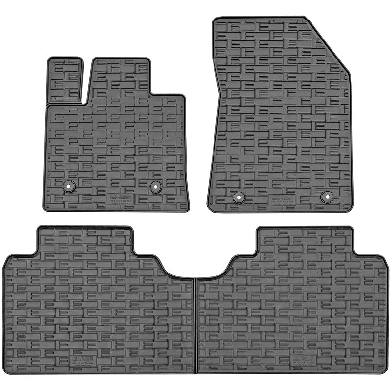 CIKCAR, Lot de tapis en caoutchouc, compatible avec Lynk & Co 02 (2024-), 3 pièces + système de fixation