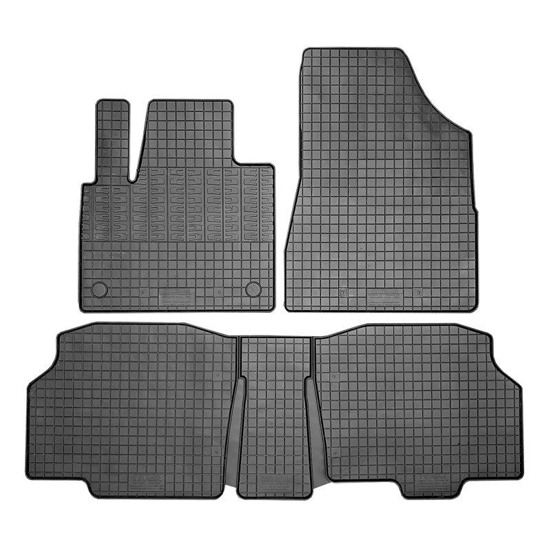 CIKCAR Rubber matten passend voor Mercedes Citan Tourer / T-Klasse MPV (W420) & Renault Kangoo III MPV & Nissan Townstar MPV 2021- (5-delig + montagesysteem)
