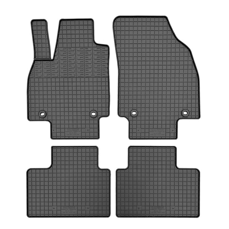 CIKCAR, Tapis en caoutchouc, sur mesure pour MG ZS II Hybrid+ 2024-, 4 pièces avec système de fixation