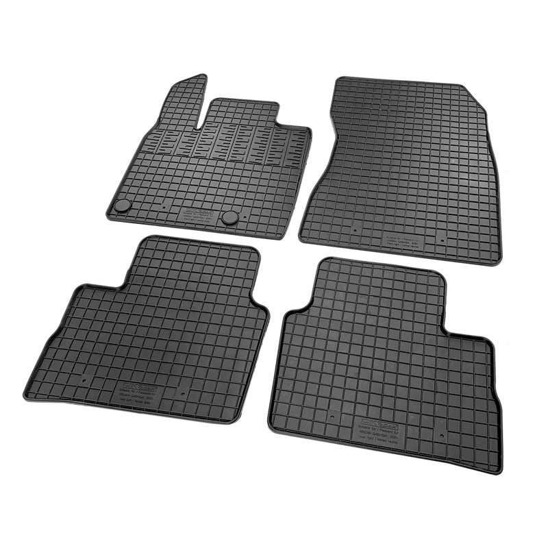 CIKCAR Rubber car mats set suitable for Nissan Qashqai III (J12) 2021- (4-pieces + fixing system)