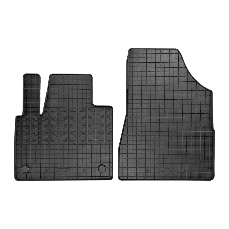 CIKCAR Rubber matten passend voor Mercedes Citan (W420) Box & Renault Kangoo Furgon & Nissan Townstar 2021- (2-delig + montagesysteem)