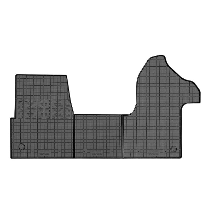 CIKCAR, Rubber Floor Mats, Fits Renault Master IV 2024- & Nissan Interstar 2024-, 3 pieces with fastening system