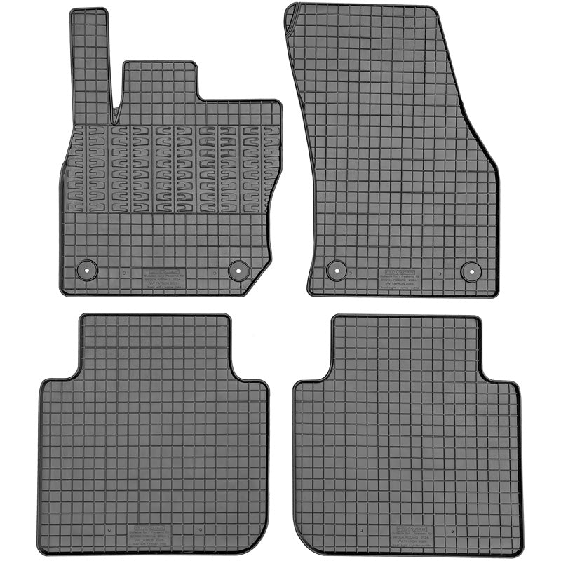 CIKCAR, Rubber Floor Mats, fits Skoda Kodiaq II (PS7) (2024-) & Volkswagen Tayron (R41) (2024-), 4 pcs.