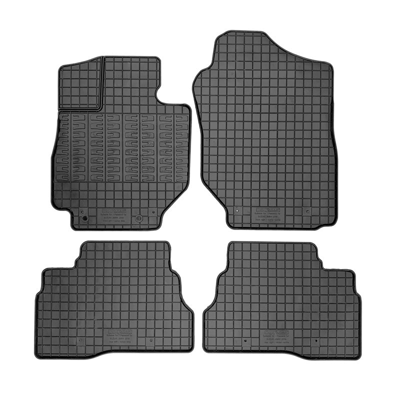 CIKCAR Rubber car mats set suitable for Suzuki Jimny (A6G) 2018- (4-pieces + fixing system)