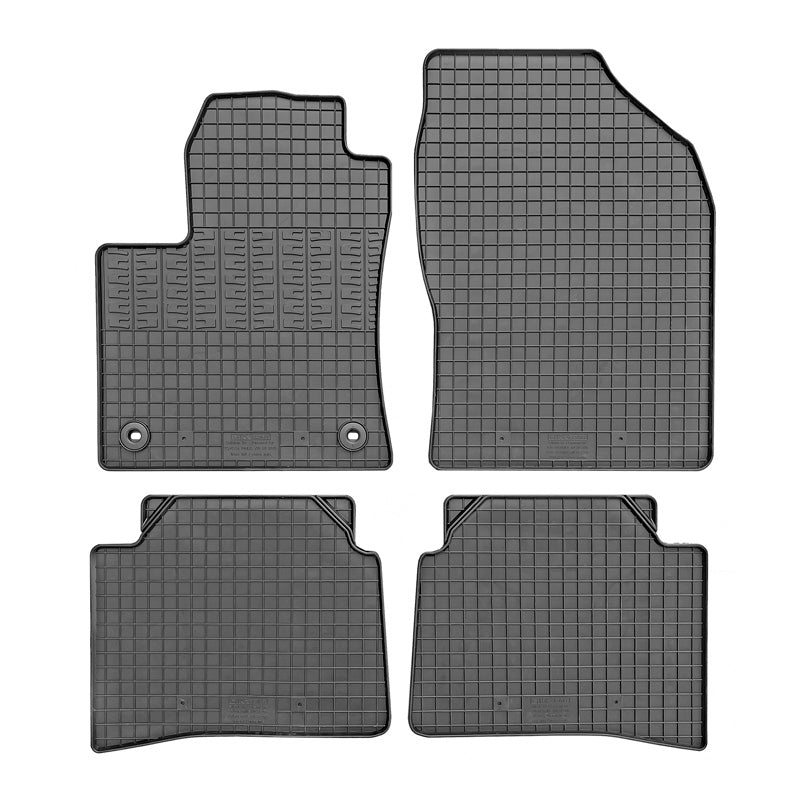 CIKCAR Rubber car mats set suitable for Toyota Prius IV 2016- (4-pieces + fixing system)