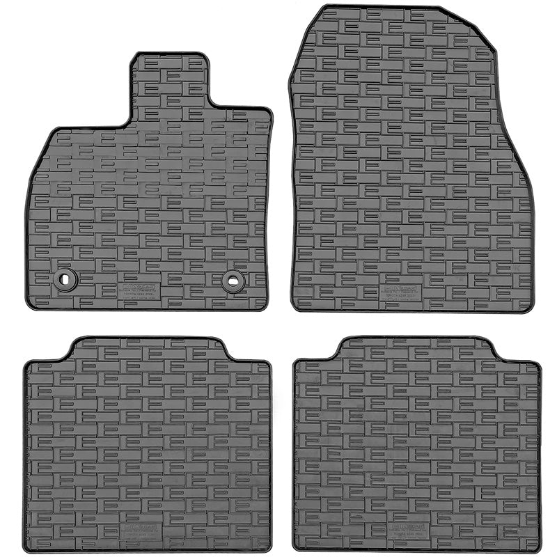 CIKCAR, floor mat set, rubber, 4 pieces, fits Subaru Solterra (2022-) & Toyota bZ4X (2021-)