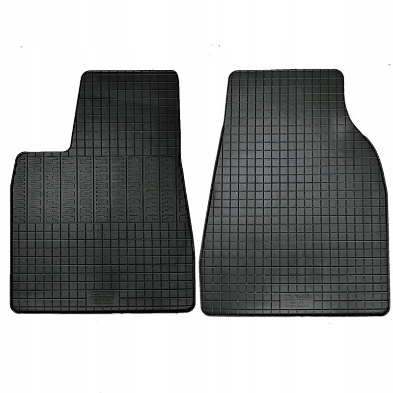 CIKCAR Rubber car mats set suitable for Tesla Model X 2016- (2-pieces + fixing system)