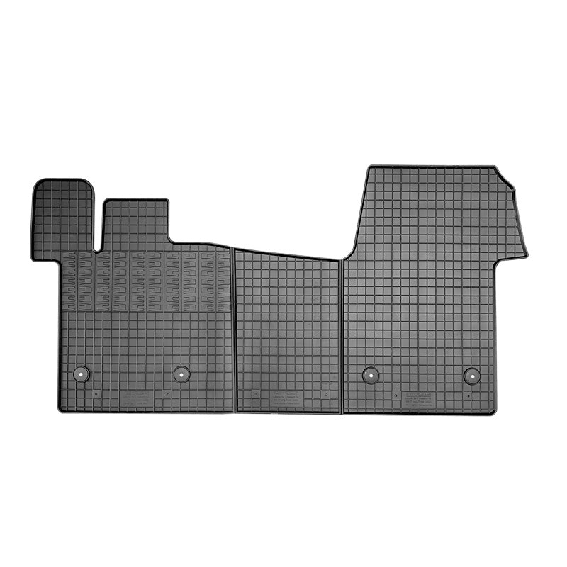 CIKCAR, Rubber Floor Mats for Volkswagen T7 Multivan 2021- - Front - 3 pieces + fastening