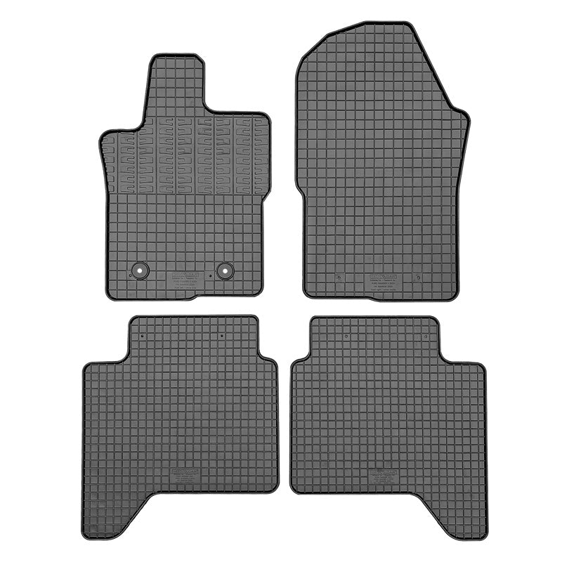 CIKCAR Set tapis de caoutchouc sur mesure pour Volkswagen Amarok 2022- & Ford Ranger II 2022- (4-pièces + points de fixage)