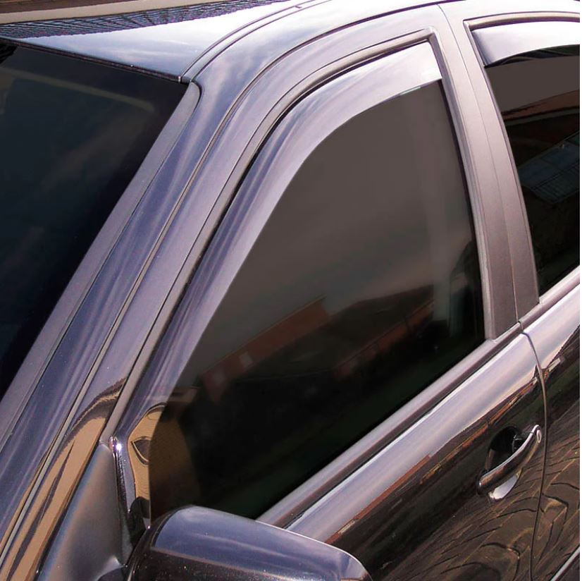 ClimAir, Wind deflectors for front doors, Dark, fits Volvo 144/145/164/240/244/245/264 sedan 1966-1993