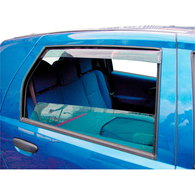 ClimAir, Wind deflectors for rear doors, Smoked, fits Skoda Enyaq iV 2020- excl. Coupe