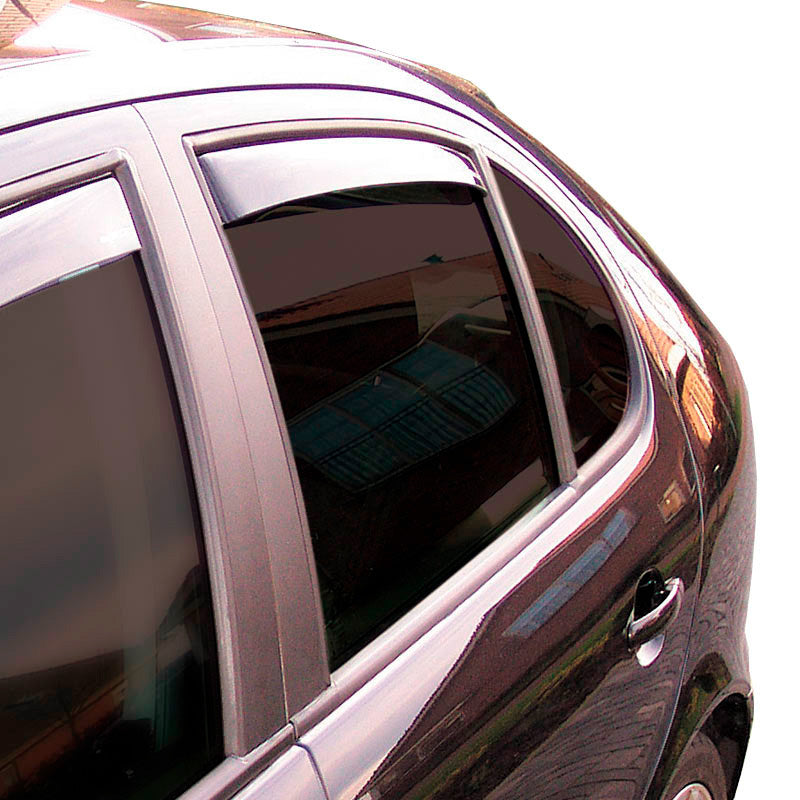 ClimAir, Rear door wind deflectors, Dark, fits Subaru Solterra 2022- & Toyota bZ4X 2021-