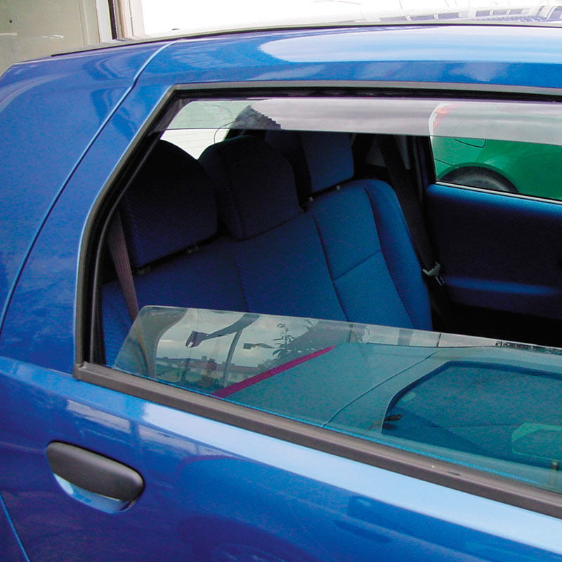 ClimAir, Wind deflectors for rear doors, Smoke tinted, Fits Seat Ibiza 6J 5-door 2008-2017
