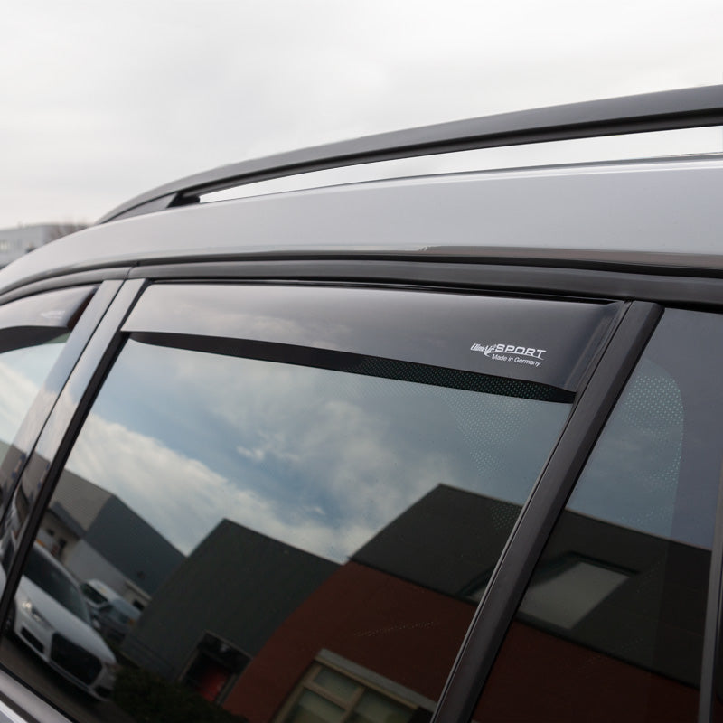 ClimAir, Wind deflectors for rear doors, Dark, fits Skoda Kodiaq 2017- (chromed or black windowslot)