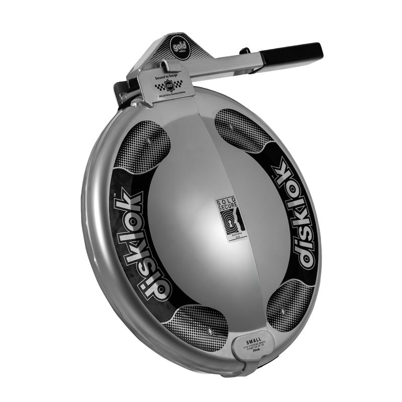 Disklok, Antivol de volant 'Gold Edition', Petit, 35-39 cm, Argent, homologué SCM MP-03